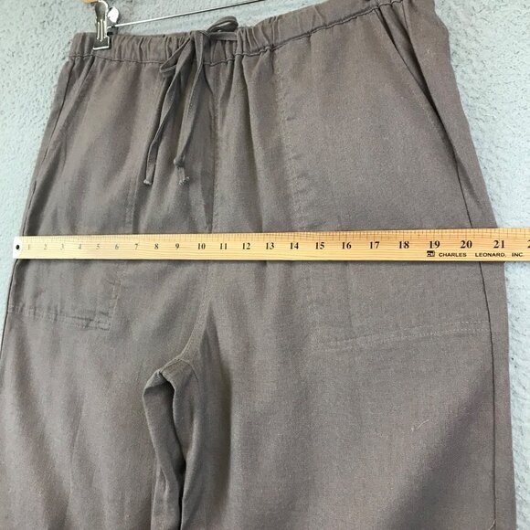 Coofandy Pants Womens Large Brown Cotton Elastic Waist Drawstring Straight Leg - Picture 5 of 9